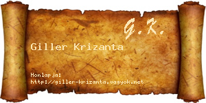 Giller Krizanta névjegykártya